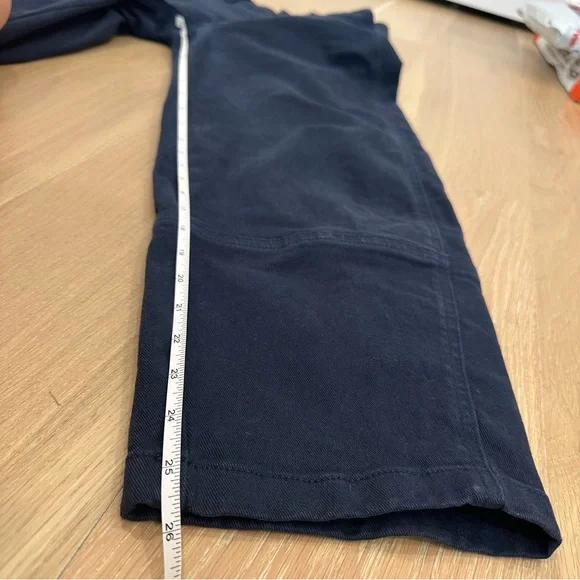 Everlane The Utility Barrel Pant Jean Cotton Twill Navy Blue High Rise 4 Panel - Picture 15 of 16